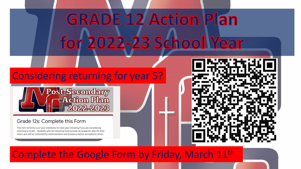 Grade 12 Post-Secondary Action Plan graphic