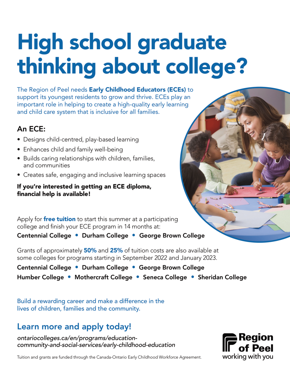 Early Childhood Educators (ECE) Diploma poster page 1