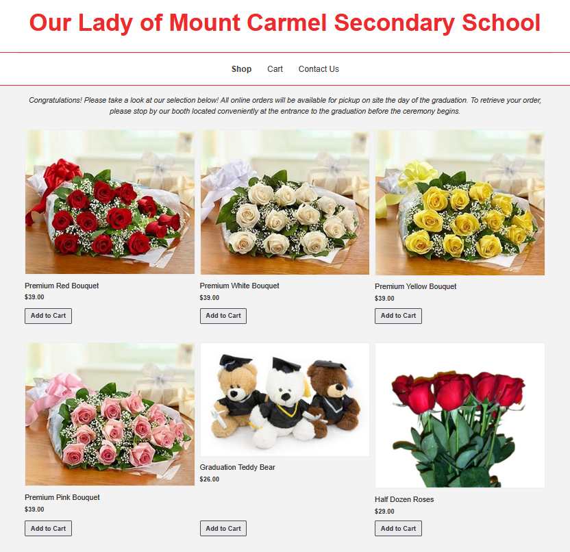 Graduation Floral Arrangements graphic