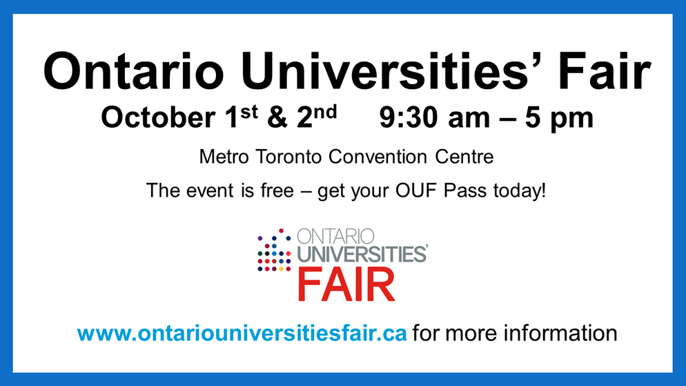 Ontario universities fair poster