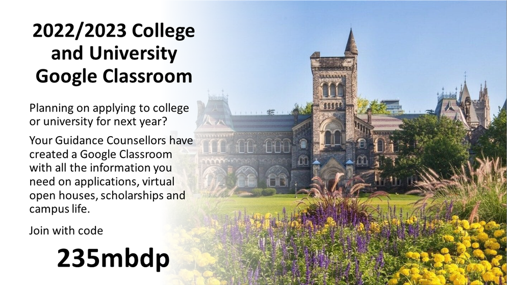 2022/2023 College and University Google Classroom