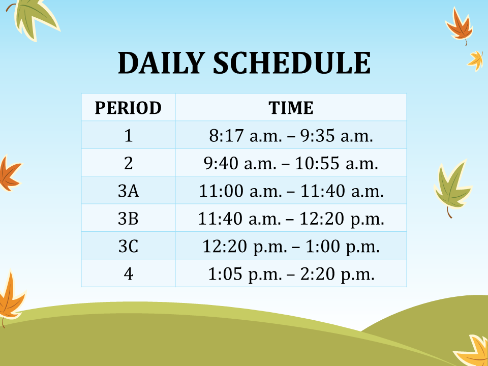 Daily Schedule image